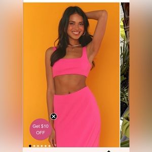 NWT hope pink Elle tank note matching skirt is posted in my closet. Sz L